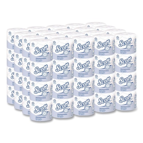 Toilet Paper | Scott 13217 Essential 100% Recycled Fiber SRB Septic Safe 2 Ply Bathroom Tissue - White (80/Carton) image number 0