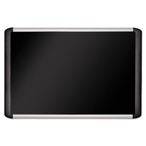 Just Launched | MasterVision MVI030301 Black Fabric Bulletin Board, 24 X 36, Silver/black image number 0