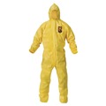 Bib Overalls | Ansell 09816 A70 Chemical Spray Protection Coveralls - 3X-Large Yellow (12/Carton) image number 0