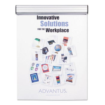 Advantus 1.5 in. x 9 in. Grip-A-Strip Display Rails - Satin Aluminum