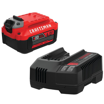 BATTERY AND CHARGER STARTER KITS | Craftsman CMCB204-CK 20V MAX 4 Ah Lithium-Ion Battery and Charger Kit