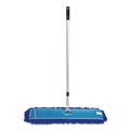 Mops | Gritt Commercial GRI17436T 36 in. x 5 in. Microfiber Head 40 in. to 72 in. Silver Aluminum Handle Dust Mop with Telescopic Handle - Blue (1-Kit) image number 0
