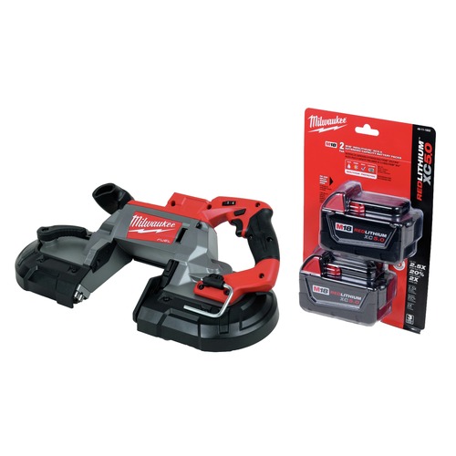 Circular Saws | Milwaukee MILN272920-48111852 M18 FUEL Brushless Lithium-Ion Cordless Deep Cut Band Saw and (2) M18 REDLITHIUM Lithium-Ion Batteries Bundle (5 Ah) image number 0