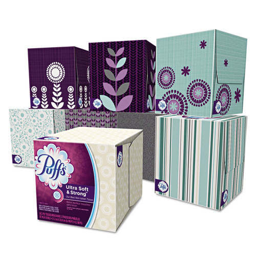 Cleaning & Janitorial Supplies | Puffs 35038 Ultra Soft And Strong Facial Tissue (24/Carton) image number 0