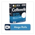 Cleaning Cloths | Cottonelle 55699 Ultra CleanCare 1-Ply Septic Safe Mega Rolls Strong Tissue Toilet Paper - White (36/Carton) image number 4