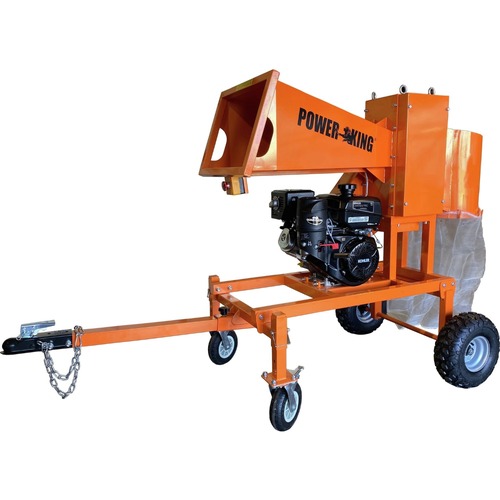 Chipper Shredders | Power King PK0921-EH 14 HP Powered by KOHLER CH440 Command PRO Gas Engine Electric Start 5 in. Wood Branch Logger with All-Weather Cover image number 0
