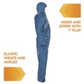 Bib Overalls | Ansell KCC 58516 A20 Breathable Particle Protection Coveralls - 3X-Large/Blue (20/Carton) image number 3