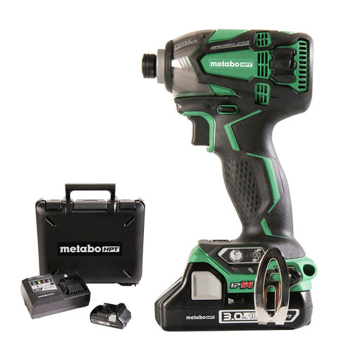Impact Drivers | Metabo HPT WH18DBDL2M 18V Brushless Lithium-Ion 1/4 in. Cordless Triple Hammer Impact Driver Kit (3 Ah) image number 0