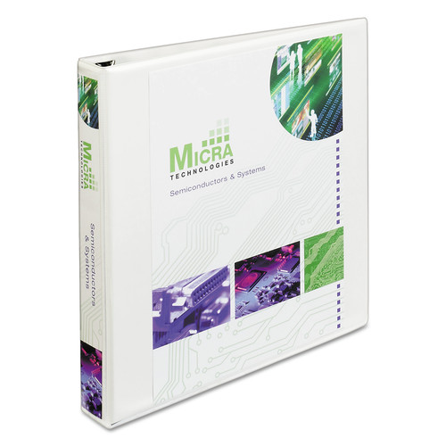 Office Jansan | Avery 01318 Heavy-Duty 1 in. Capacity 11 in. x 8.5 in. 3 Ring View Binder with DuraHinge, One Touch EZD Rings, and Extra-Wide Cover - White image number 0