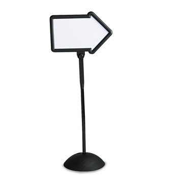 Safco 25.5 in. x 17.75 in. x 64.25 in. WriteWay Two-Sided Dry Erase Standing Message Sign - White Surface/Black Frame