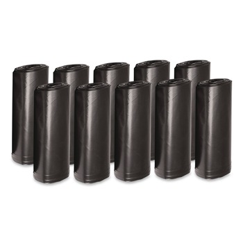 GEN 38 in. x 58 in. 60 gallon 1.5 mil Interleaved Roll Low Density Can Liners - Black (100/Carton)