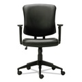  | Alera ALETE4819 17.6 in. to 21.5 in. Seat Height Bonded Leather Seat/Back Everyday Task Office Chair - Black image number 1