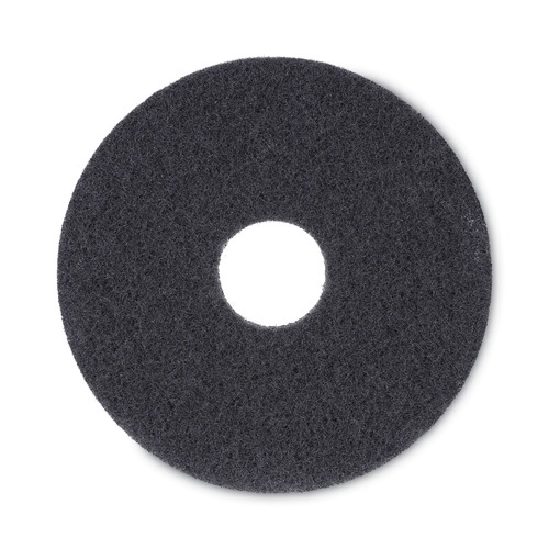 Mothers Day Sale! Save an Extra 10% off your order | Boardwalk BWK4013BLA 13 in. Diameter Stripping Floor Pads - Black (5/Carton) image number 0