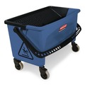 Pails | Rubbermaid Commercial FGQ050000000 27 Gallon Microfiber Floor Finishing System - Blue/Black/White image number 1