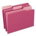  | Pendaflex 4210 1/3 PIN 1/3-Cut Assorted Tabs Interior Letter File Folders - Pink (100/Box) image number 1