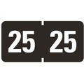 Labels | Smead 68325 "25-in 0.75 in. x 1.5 in. Yearly End Tab File Folder Labels - Black (1-Roll) image number 0