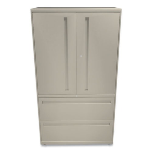 Office & Office Supplies | HON H785LS.L.L Brigade 700 Series 36 in. x 18 in. x 64.25 in. Three-Shelf Enclosed Storage with Two File Drawers - Putty image number 0