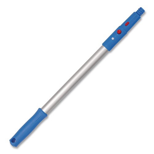 Cleaning Tools | Gritt Commercial GRI107 20 in. Aluminum Extension Pole with Click/Lock Adapter Cone - Blue/Silver image number 0