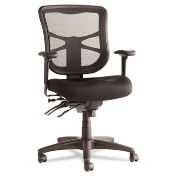 Alera Alera Elusion Series Mesh Mid-Back Multifunction Chair, Black