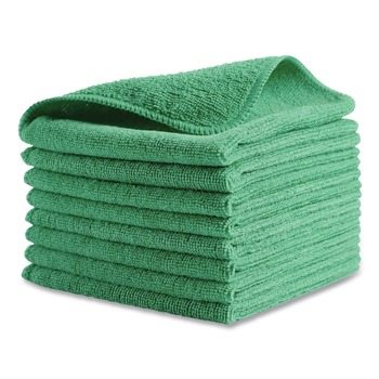 Rubbermaid Commercial 16 in. x 16 in. Microfiber Cleaning Cloths - Green (24/Pack)
