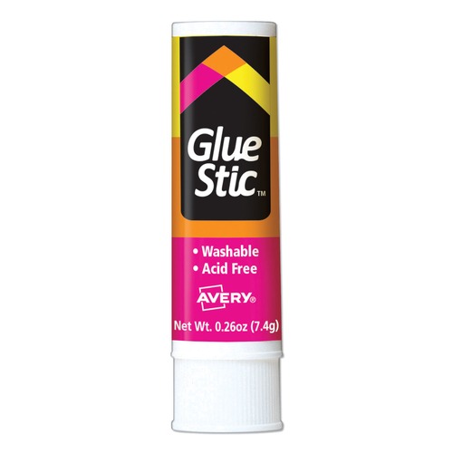 Office Jansan | Avery 00166 0.26 oz. Permanent Glue Stic - Applies White/Dries Clear image number 0