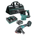Angle Grinders | Makita GRH08M1GAG01Z-BNDL 40V max XGT 1‑3/16 in. SDS‑Plus Cordless Rotary Hammer Kit with 4 Ah Battery and 4‑1/2 in. / 5 in. Angle Grinder with Electric Brake Virtual Bundle image number 0