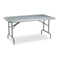  | Iceberg 65217 IndestrucTable 60 in. x 30 in. x 29 in. Industrial Folding Table - Charcoal image number 0