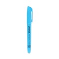 Office Jansan | Universal UNV08854 Chisel Tip Fluorescent Blue Ink Blue Barrel Pocket Highlighters (1 Dozen) image number 0