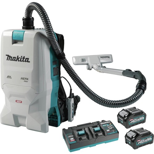 Vacuums | Makita GCV08PM 40V MAX XGT Brushless Lithium‑Ion Cordless 6 qt. HEPA Filter Dry Backpack Vacuum Kit (4 Ah) image number 0