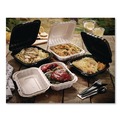 Food Trays, Containers, and Lids | Pactiv Corp. YCN808010000 8 in. x 8 in. x 3.5 in. 32 oz MFPP Hinged Lid Container - White (200/Carton) image number 3