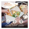 Food Trays, Containers, and Lids | World Centric TO-NT-1 4.2 in. x 5.2 in. x 2.5 in. 26 oz. Sugarcane No Tree Folded Takeout Containers - Natural (450/Carton) image number 4
