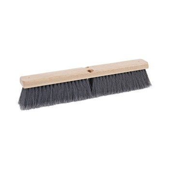Boardwalk BWK20418 3 in. Gray Flagged Polypropylene Bristles 18 in. Brush Floor Brush Head
