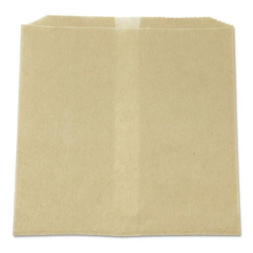 Office Jansan | HOSPECO 6802W 8.5 in. x 7 in. x 8 in. Waxed Napkin Liners for Most Swing-Top Type Receptacles - Brown (500/Carton) image number 0
