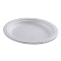  | Eco-Products EP-P016 6 in. Renewable Sugarcane Plates - Natural White (20 Packs/Carton) image number 2