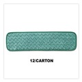 Cleaning Brushes | Rubbermaid Commercial FGQ41200GR00 18.5 in. x 5.5 in. Microfiber Dust Pad - Green (12/Carton) image number 3