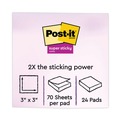 Office Jansan | Post-it Notes Super Sticky 654-24SSAU-CP 3 in. x 3 in. Pads in Energy Boost Collection Colors (24 Pads/Pack) image number 2