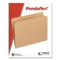 Office Jansan | Pendaflex RK152 Two-Ply Dark Kraft File Folders, Straight Cut, Top Tab, Letter - Brown (100/Box) image number 3