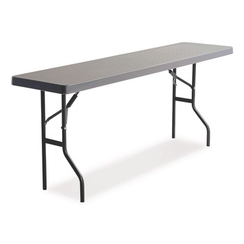 Iceberg IndestrucTable 48 in. x 24 in. x 29 in. Commercial Folding Table - Rectangular Charcoal