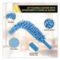 Dusters | Gritt Commercial GRI1756F 6 ft. Telescopic Pole Flexible Wand Duster with Microfiber and Chenille Sleeve (1-Kit) image number 2
