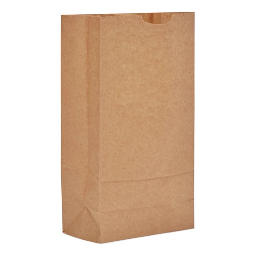 Food Service | Ross & Wallace Paper Products 100310 7 in. x 4.38 in. x 13.75 in. #10 Size Grocery Paper Bags - Kraft (2000/Bundle) image number 0
