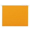 Office Jansan | Universal UNV14122 1/5-Cut Tab, Deluxe Bright Color Hanging File Folders - Letter Size, Orange (25/Box) image number 0
