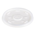 Food Trays, Containers, and Lids | Dart 16SL Slip-Thru Lid Plastic Lids for 16 oz. Hot/Cold Foam Cups - White (1000/Carton) image number 0