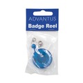 Office Jansan | Advantus 75472 30 in. Extension Translucent Retractable ID Card Reel - Blue (12/Pack) image number 4