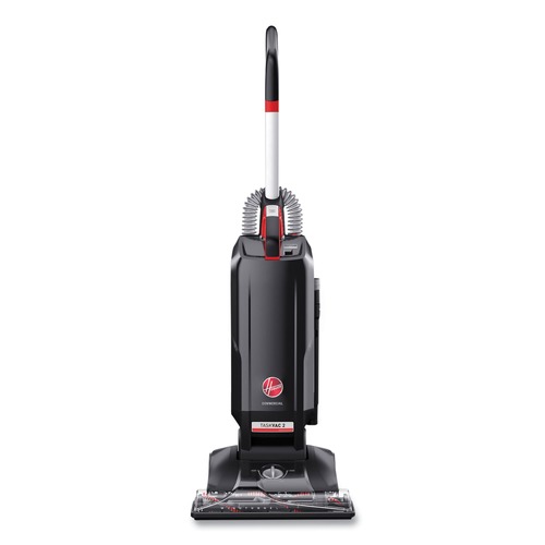Vacuums | Hoover Commercial CH54100V Task Vac Hard Bag Lightweight Upright Vacuum with 14 in. Cleaning Path - Black image number 0