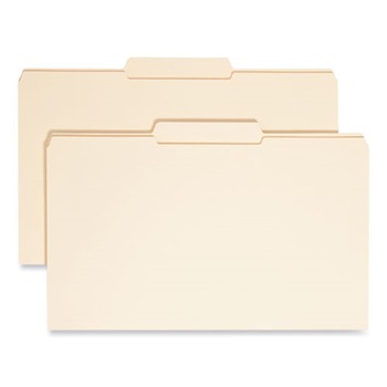 Smead 15336 File Folders with Reinforced 1/3-Cut Center Tabs - Legal, Manila (100/Box)