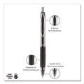 Pens | uni-ball 1736097 Signo 207 Medium 0.7 millimeter Retractable Needle Point Gel Pen - Black Ink/Clear/Black Barrel (1-Dozen) image number 2