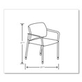 Office Chairs | HON HSGS6.F.B.SX39.CBK Accommodate Series 23.5 in. x 22.25 in. x 32 in. Guest Chair with Arms - Flint Seat/Back/Charblack Legs (2/Carton) image number 4
