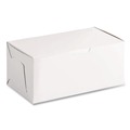 Food Trays, Containers, and Lids | SCT SCH 0949 4 in. x 9 in. x 5 in. Non-Window Paper Bakery Boxes - White (250/Carton) image number 2