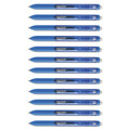 Back to School Sale! Save an additional 15%! | Paper Mate 1951721A 0.7 mm InkJoy Medium Retractable Gel Pen - Blue Ink/Blue Barrel (1-Dozen) image number 4