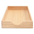 Just Launched | Carver CW07211 10.25 in. x 12.5 in. x 2.5 in. 1 Section Letter Size Hardwood Stackable Desk Tray - Oak image number 0